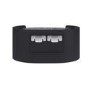 Black and Marble-Effect 1 Drawer Floating Bedside Table - Raffaele