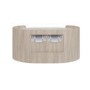Light Wood and Marble-Effect 1 Drawer Floating Bedside Table - Raffaele