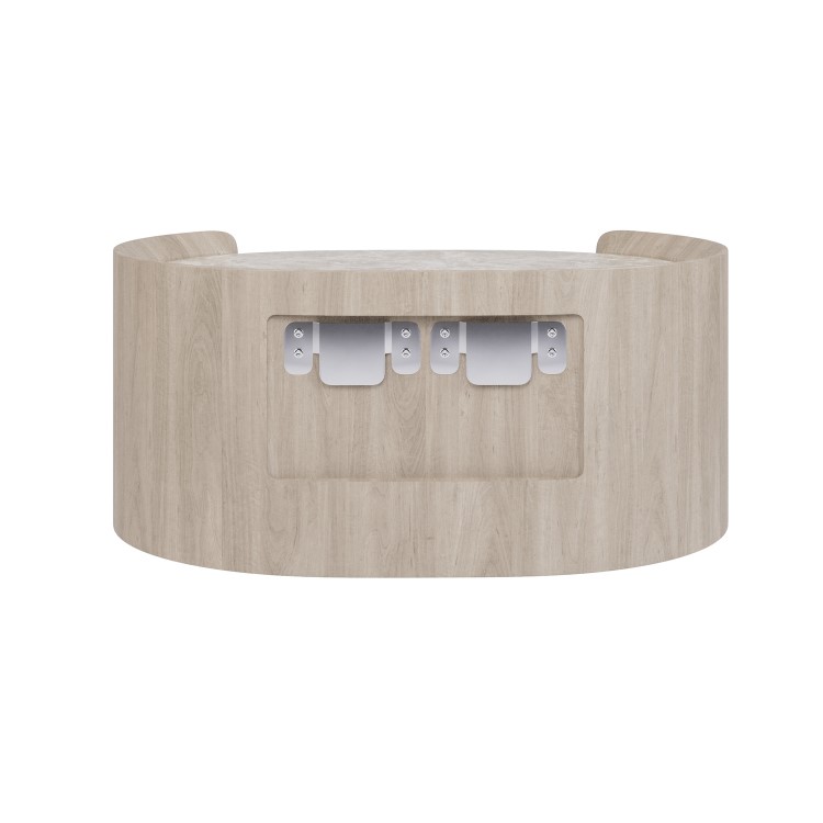 Light Wood and Marble-Effect 1 Drawer Floating Bedside Table - Raffaele