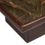 Large Mango Wood and Green Marble Square Coffee Table - Rana