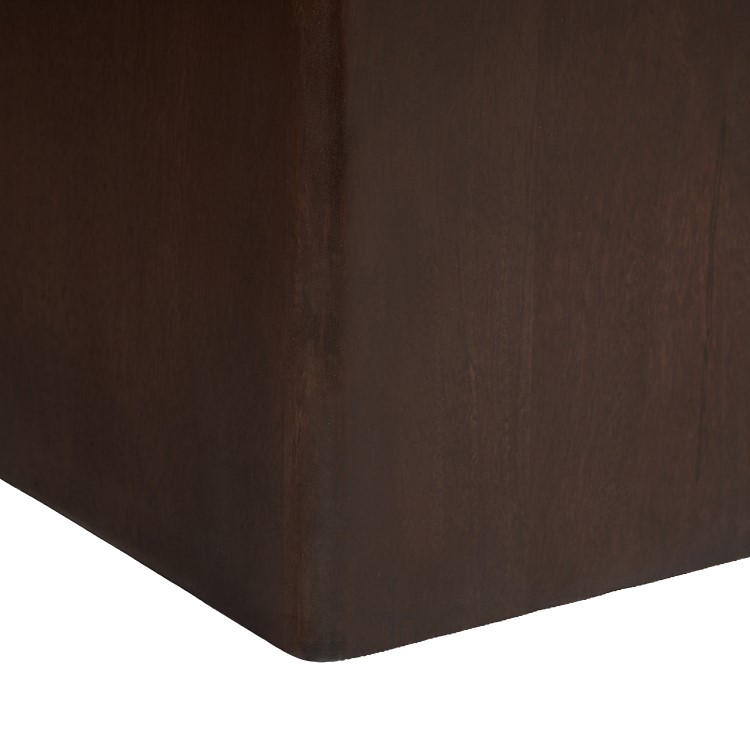 Large Mango Wood and Green Marble Square Coffee Table - Rana