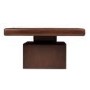 Large Mango Wood and Green Marble Square Coffee Table - Rana