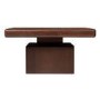 Large Mango Wood and Red Marble Square Coffee Table - Rana