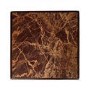Large Mango Wood and Red Marble Square Coffee Table - Rana