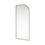 1000mm Brushed Brass Curved Glass Shower Screen for Wetroom & Walk In Shower - Raya