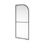900mm Black Curved Glass Shower Screen for Wet Room & Walk In Shower - Raya