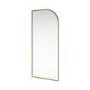 800mm Brushed Brass Curved Glass Shower Screen for Wetroom & Walk In Shower - Raya