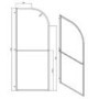 800mm Brushed Brass Curved Glass Shower Screen for Wetroom & Walk In Shower - Raya