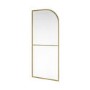 GRADE A1 - 900mm Brushed Brass Curved Glass Shower Screen for Wetroom & Walk In Shower - Raya