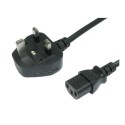 RB-303 OEM 3 Meter UK Plug To C13 Mains Lead Cable Black