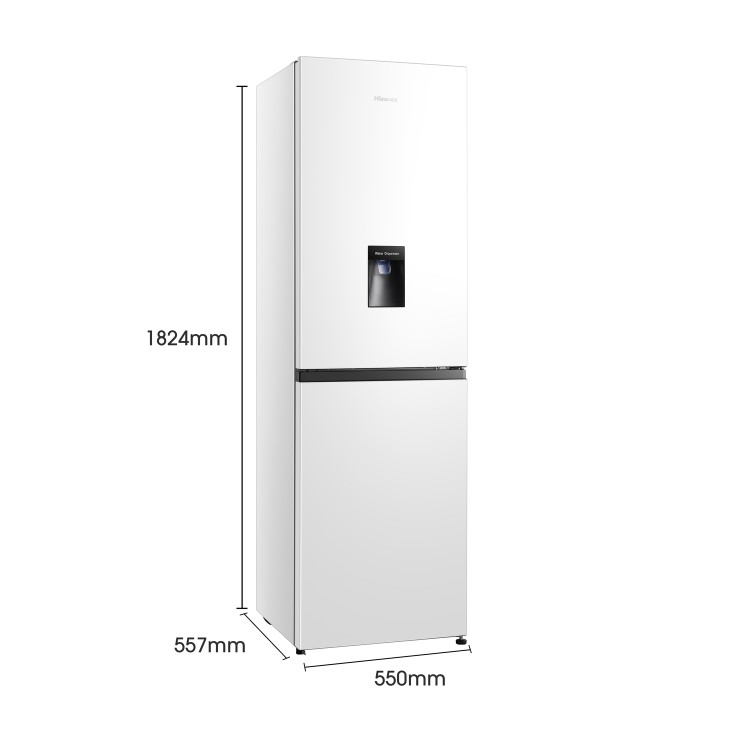 Hisense 256 Litre 50/50 Freestanding Fridge Freezer - White
