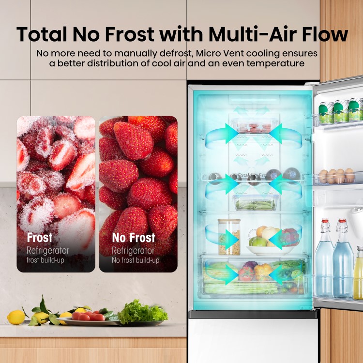 Hisense 256 Litre 50/50 Freestanding Fridge Freezer - White