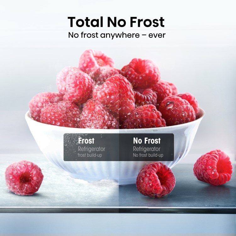 Hisense 304 Litre 60/40 Freestanding Fridge Freezer - Stainless Steel