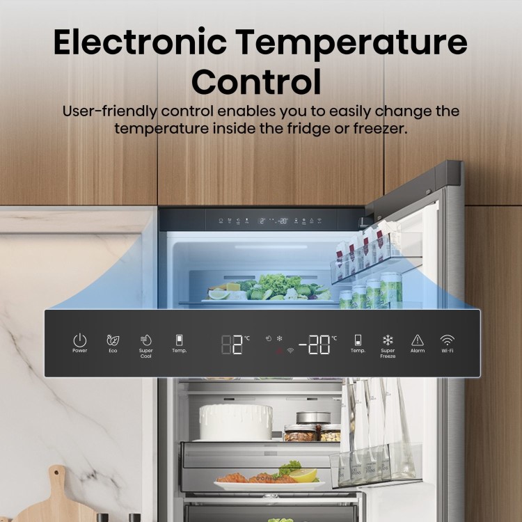 Hisense KitchenFit 330 Litre 60/40 Fridge Freezer - Silver