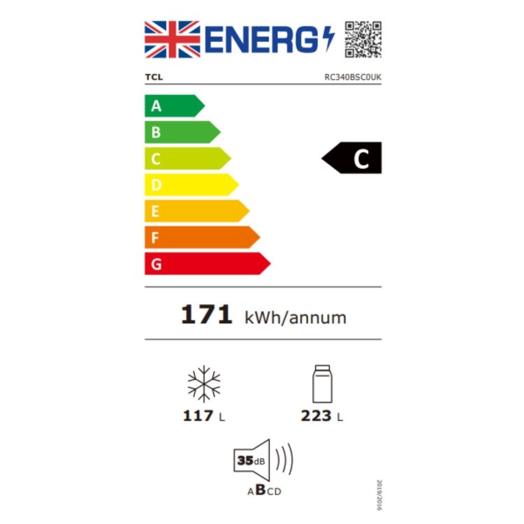 TCL 340 Litre 60/40 Freestanding Fridge Freezer - Silver
