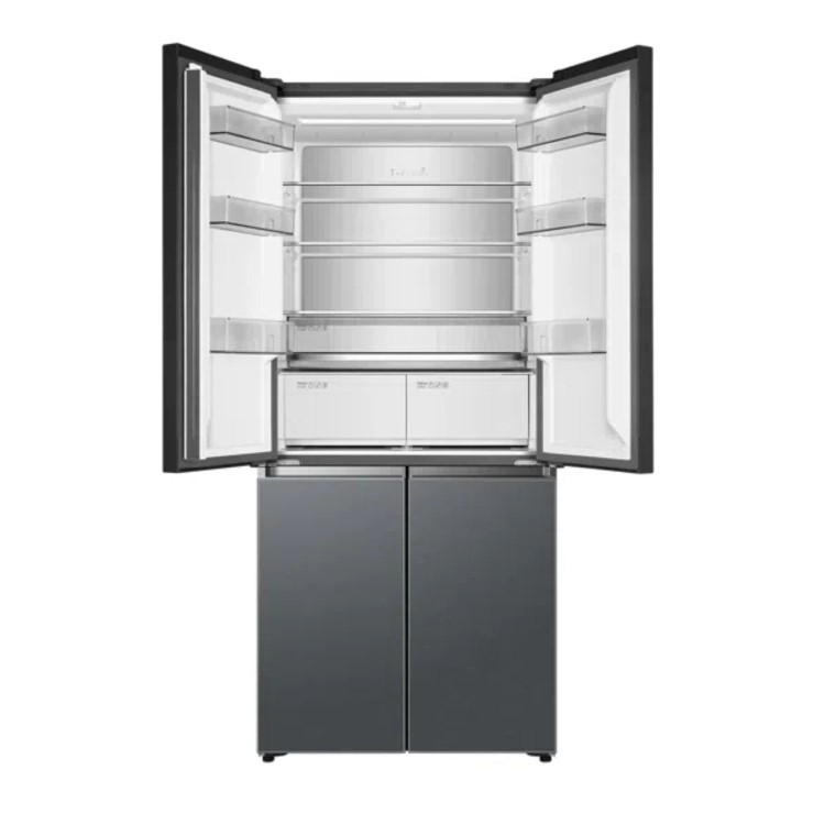 TCL Free Built In 456 Litre Four Door American Fridge Freezer - Grey