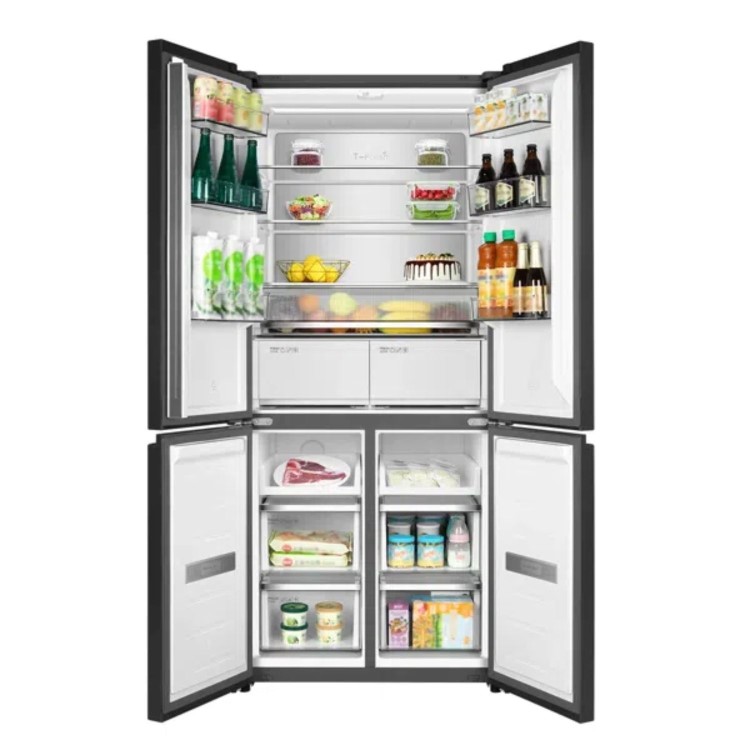 TCL Free Built In 456 Litre Four Door American Fridge Freezer - Grey