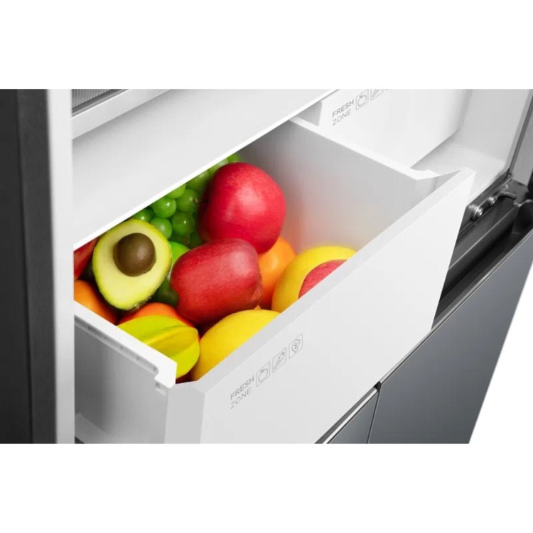 TCL Free Built In 456 Litre Four Door American Fridge Freezer - Grey