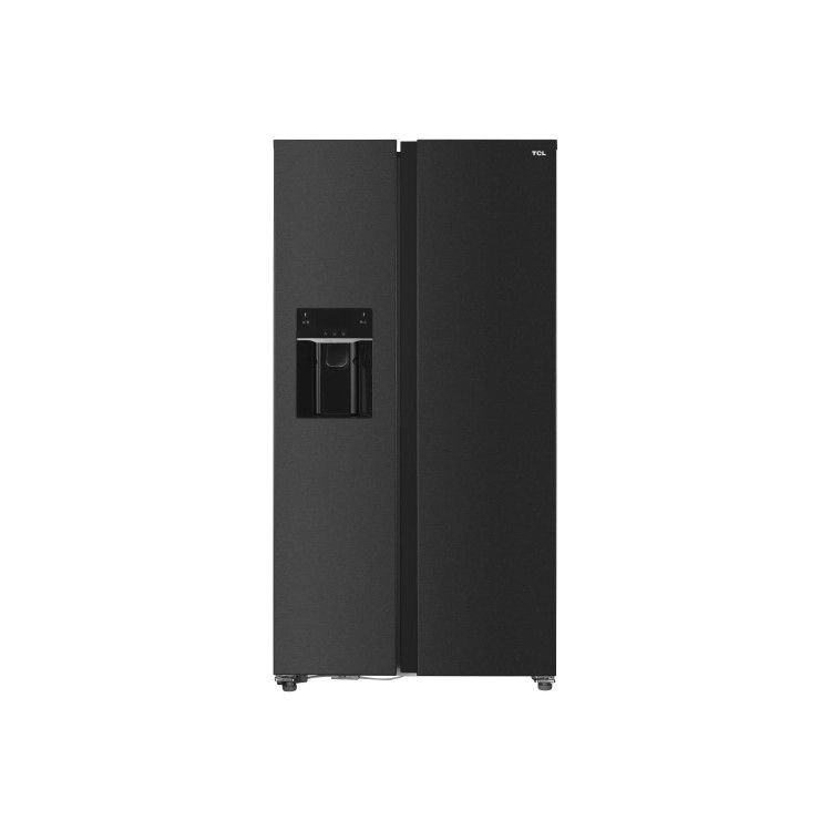 TCL 513 Litre Side-By-Side American Fridge Freezer with Water Dispenser - Black Stainless Steel