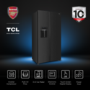 TCL 513 Litre Side-By-Side American Fridge Freezer with Water Dispenser - Black Stainless Steel
