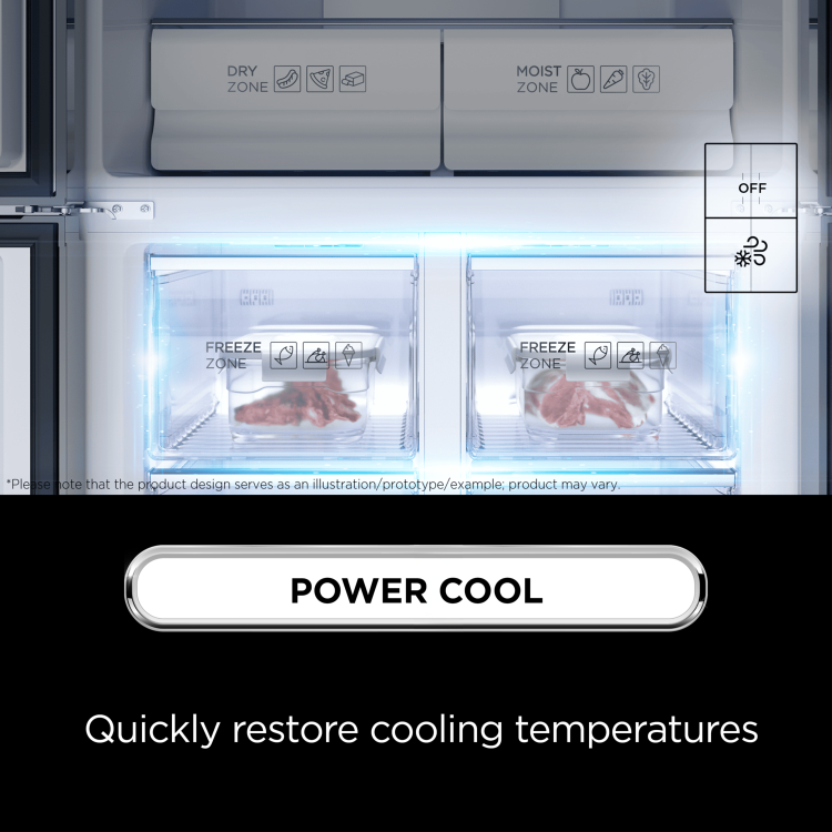 TCL 513 Litre Side-By-Side American Fridge Freezer with Water Dispenser - Black Stainless Steel