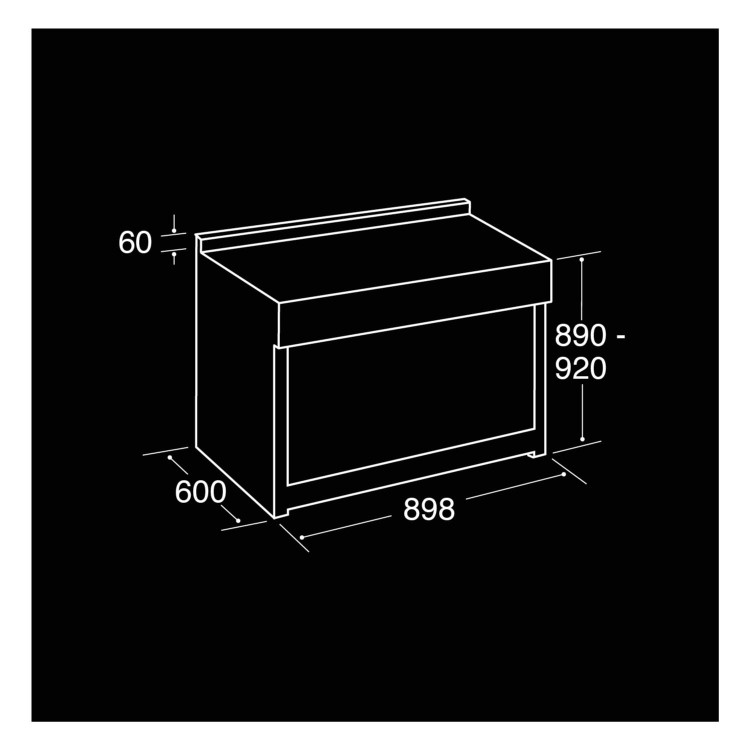 CDA RC9322SS 90cm Wide Double Oven Gas Range Cooker - Stainless Steel