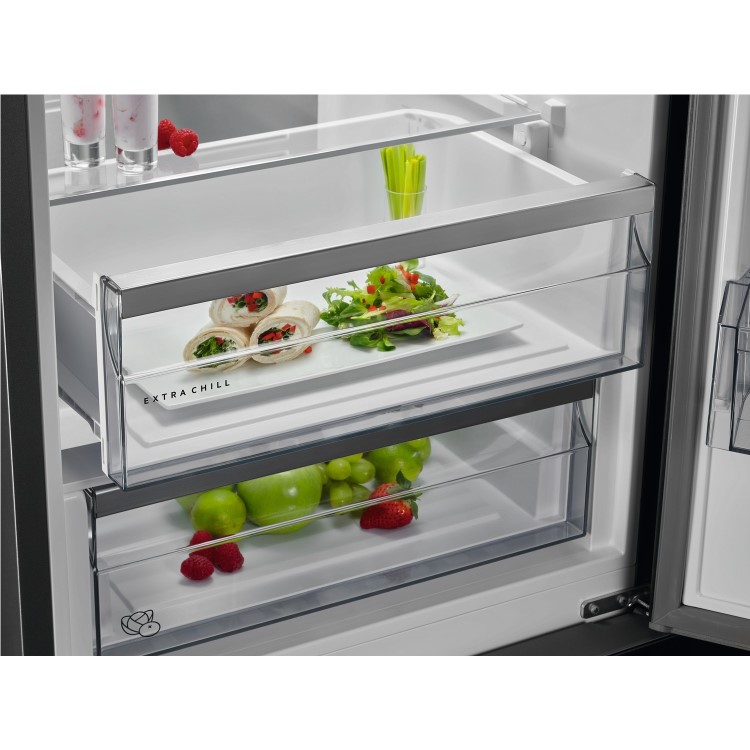 Refurbished AEG RCB732E5MX Freestanding 324 Litre 60/40 Fridge Freezer Silver