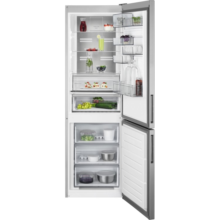 Refurbished AEG RCB732E5MX Freestanding 324 Litre 60/40 Fridge Freezer Silver