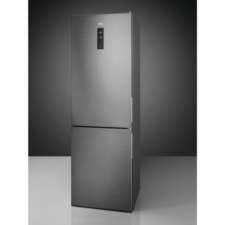 Refurbished AEG RCB732E5MX Freestanding 324 Litre 60/40 Fridge Freezer Silver