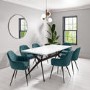 Large White Gloss Modern Dining Table - Seats 6 - Rochelle