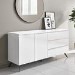 Large White High Gloss Sideboard with Drawers - Rochelle