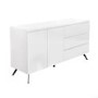 Large White High Gloss Sideboard with Drawers - Rochelle