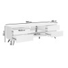 Wide White Gloss TV Stand with Storage - TV&#39;s up to 77&quot; - Rochelle