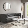 Small Square White Gloss Coffee Table with Black Metal Legs - Rochelle