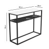 Narrow White Gloss Console Table with Shelf - Rochelle