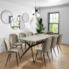 Large Taupe Gloss Dining Table - Seats 6 - Rochelle