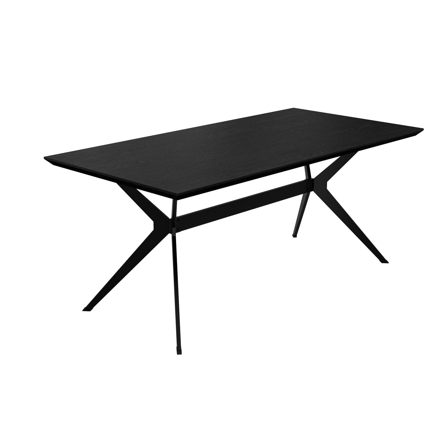 Large Black Wood Dining Table Seats 6 Rochelle BuyItDirect.ie