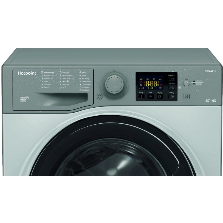 Refurbished Hotpoint Futura RDG9643GKUKN Freestanding 9/6KG 1400 Spin Washer Dryer Graphite