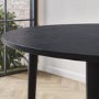 Small Round Black Folding Drop Leaf Dining Table - Seats 2-4 - Rudy