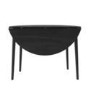 Small Round Black Folding Drop Leaf Dining Table - Seats 2-4 - Rudy