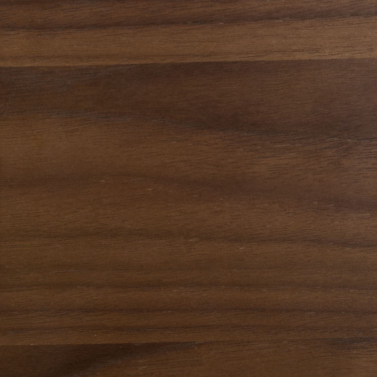 Walnut Double Wooden Bed Frame With Upholstered Curved Headboard - Reece