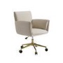 Beige Chenille Swivel Office Chair - Reed 