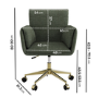 Green Chenille Swivel Office Chair - Reed 
