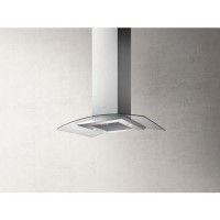 Elica REEF-ISLAND Reef 90cm Island Cooker Hood With Curved Glass Canopy - Stainless Steel