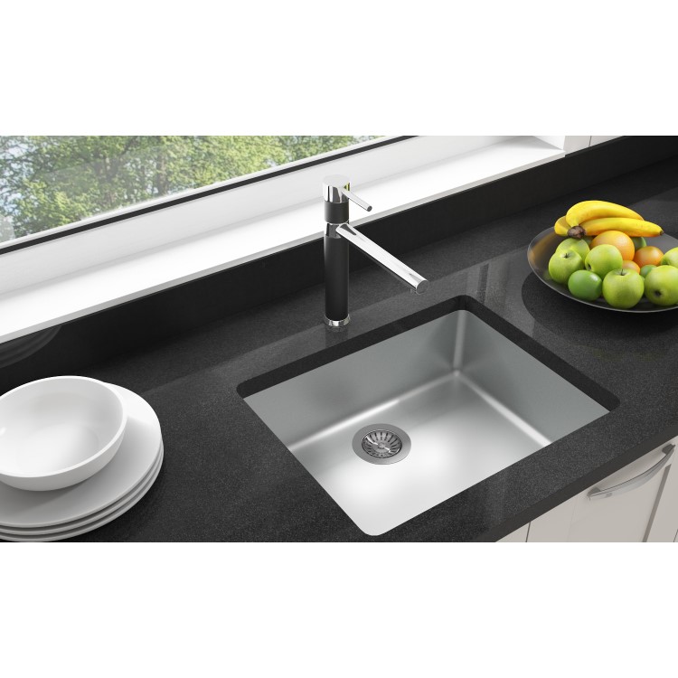 Taylor & Moore REGALBLACK Black and Chrome Single Lever Kitchen Mixer Tap