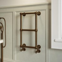 Bronze Vertical Traditional Towel Radiator 700 x 400mm - Regent