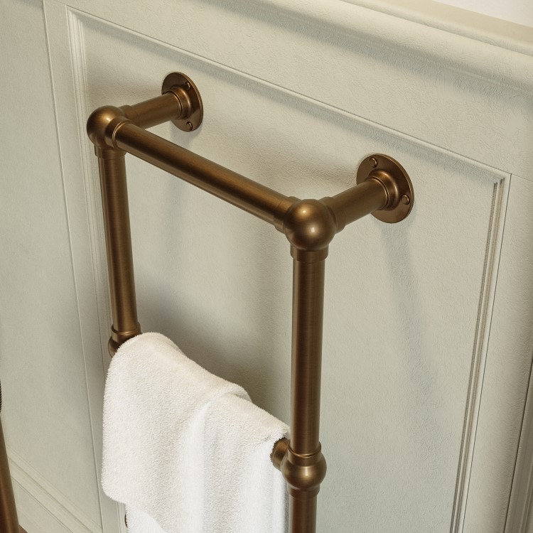 Bronze Vertical Traditional Towel Radiator 700 x 400mm - Regent