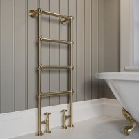 Brass Vertical Traditional Towel Rail Radiator 1200 x 479mm - Regent Brass Vertical Traditional Towel Rail Radiator 1200 x 479mm - Regent
