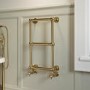 GRADE A1 - Brass Vertical Traditional Towel Radiator 700 x 400mm - Regent