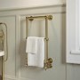 GRADE A1 - Brass Vertical Traditional Towel Radiator 700 x 400mm - Regent